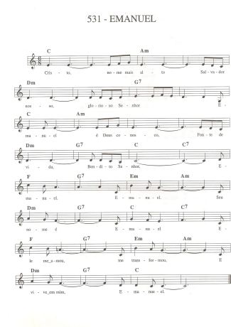 Catholic Church Music (Músicas Católicas) Emanuel score for Keyboard