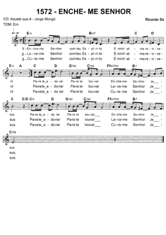 Catholic Church Music (Músicas Católicas) Enche Me Senhor score for Keyboard