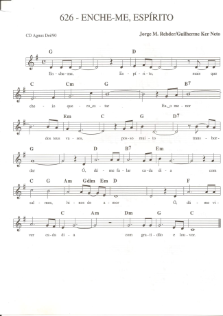 Catholic Church Music (Músicas Católicas) Enche-me Espírito score for Keyboard