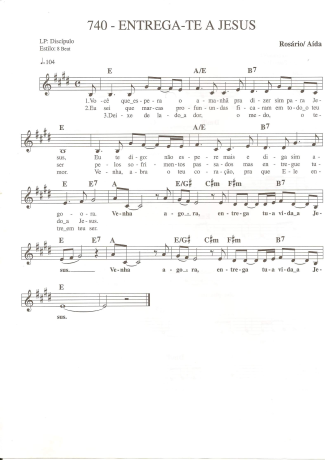 Catholic Church Music (Músicas Católicas) Entrega-te a Jesus score for Keyboard