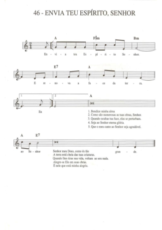 Catholic Church Music (Músicas Católicas) Envia Teu Espírito Senhor score for Keyboard