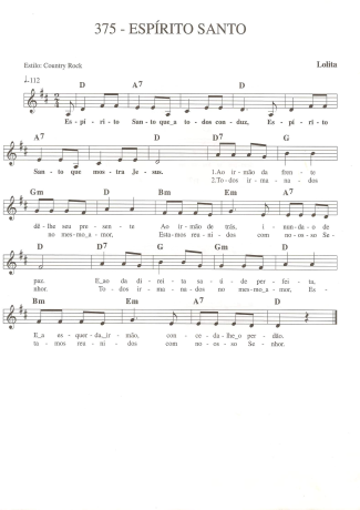 Catholic Church Music (Músicas Católicas) Espírito Santo score for Keyboard