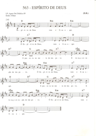 Catholic Church Music (Músicas Católicas) Espírito de Deus score for Keyboard