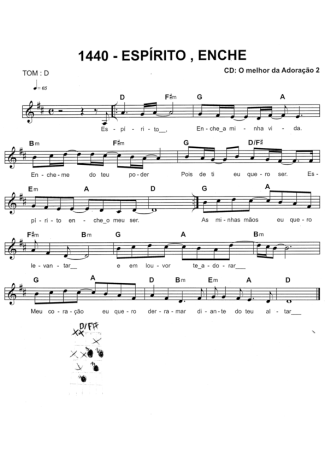 Catholic Church Music (Músicas Católicas) Espírito Enche score for Keyboard