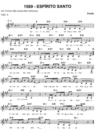 Catholic Church Music (Músicas Católicas) Espírito Santo score for Keyboard