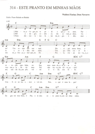 Catholic Church Music (Músicas Católicas)  score for Keyboard