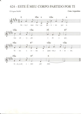 Catholic Church Music (Músicas Católicas)  score for Keyboard