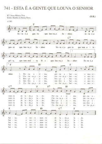 Catholic Church Music (Músicas Católicas)  score for Keyboard