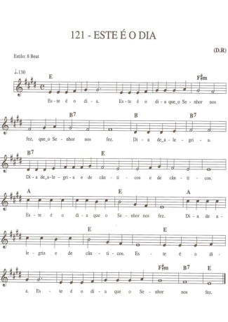 Catholic Church Music (Músicas Católicas) Este é o Dia score for Keyboard
