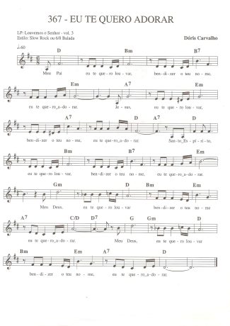 Catholic Church Music (Músicas Católicas) Eu Te Quero Adorar score for Keyboard