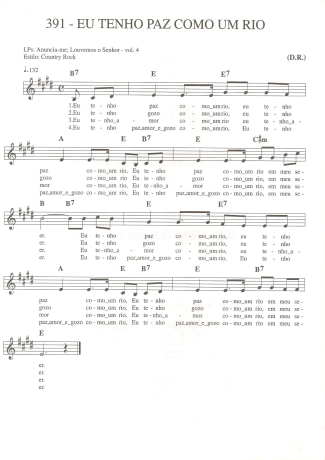 Catholic Church Music (Músicas Católicas) Eu Tenho Paz como um Rio score for Keyboard