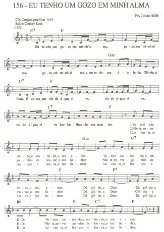 Catholic Church Music (Músicas Católicas) Eu Tenho um Gozo em Minha alma score for Keyboard