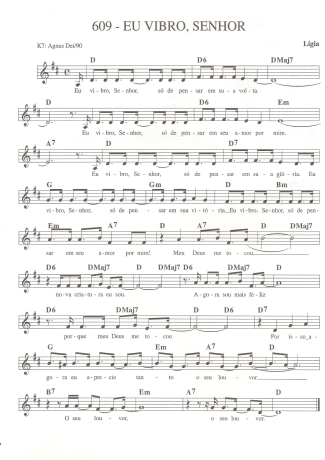 Catholic Church Music (Músicas Católicas) Eu Vibro Senhor score for Keyboard