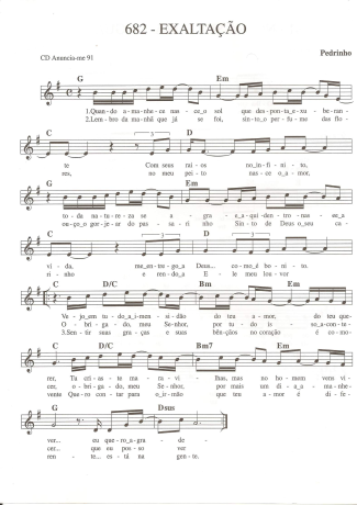 Catholic Church Music (Músicas Católicas) Exaltação score for Keyboard