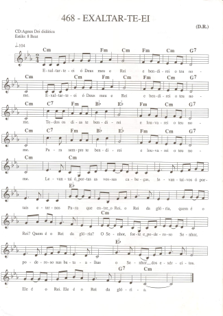 Catholic Church Music (Músicas Católicas) Exaltar-te-ei score for Keyboard
