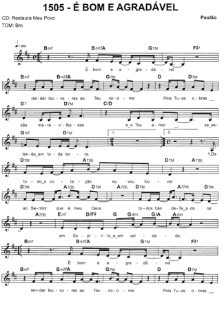 Catholic Church Music (Músicas Católicas) É Bom E Agradável score for Keyboard