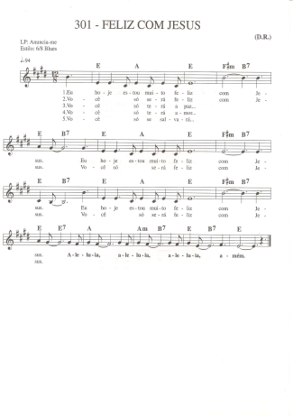 Catholic Church Music (Músicas Católicas) Feliz Com Jesus score for Keyboard