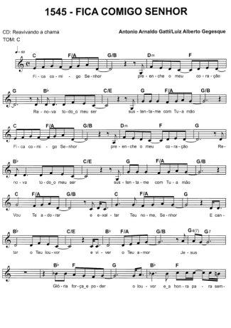 Catholic Church Music (Músicas Católicas) Fica Comigo Senhor score for Keyboard
