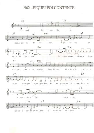 Catholic Church Music (Músicas Católicas) Fiquei Foi Contente score for Keyboard