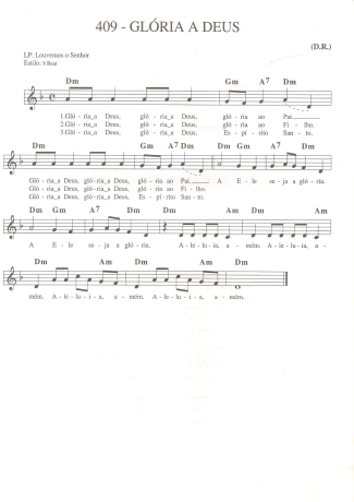 Catholic Church Music (Músicas Católicas) Glória a Deus score for Keyboard