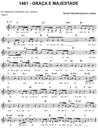 Catholic Church Music (Músicas Católicas) Graça E Majestade score for Keyboard