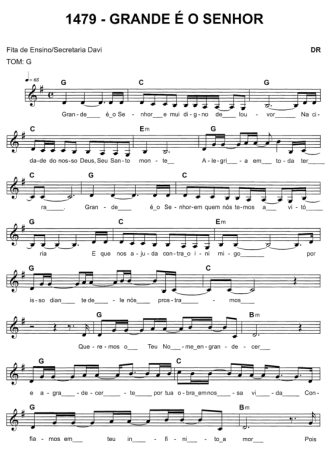 Catholic Church Music (Músicas Católicas) Grande É O Senhor score for Keyboard