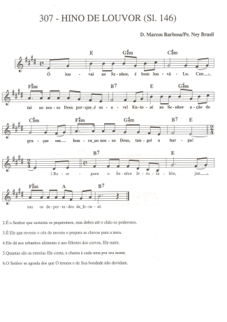 Catholic Church Music (Músicas Católicas) Hino De Louvor score for Keyboard