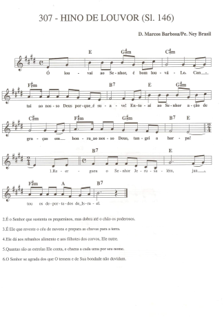 Catholic Church Music (Músicas Católicas) Hino De Louvor score for Keyboard