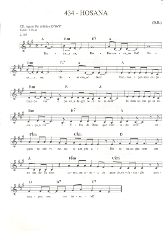 Catholic Church Music (Músicas Católicas) Hosana score for Keyboard