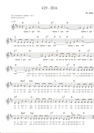 Catholic Church Music (Músicas Católicas) Ida score for Keyboard