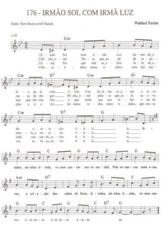 Catholic Church Music (Músicas Católicas) Irmão Sol com Irmã Luz score for Keyboard