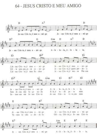 Catholic Church Music (Músicas Católicas) Jesus Cristo e Meu Amigo score for Keyboard