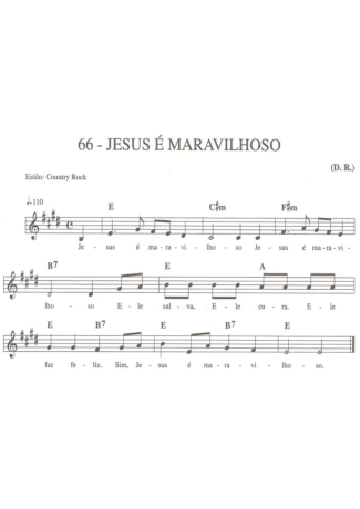 Catholic Church Music (Músicas Católicas) Jesus É Maravilhoso score for Keyboard