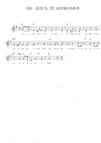 Catholic Church Music (Músicas Católicas) Jesus Te Adoramos score for Keyboard