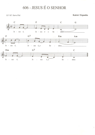 Catholic Church Music (Músicas Católicas) Jesus é o Senhor score for Keyboard