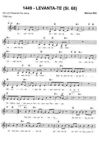 Catholic Church Music (Músicas Católicas) Levanta Te (Sl. 68) score for Keyboard