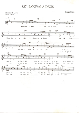 Catholic Church Music (Músicas Católicas)  score for Keyboard