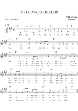 Catholic Church Music (Músicas Católicas) Louvai o Criador score for Keyboard