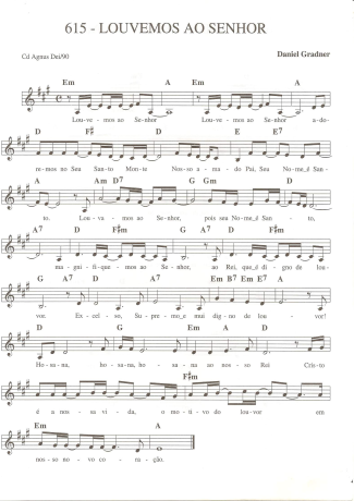 Catholic Church Music (Músicas Católicas) Louvemos ao Senhor score for Keyboard