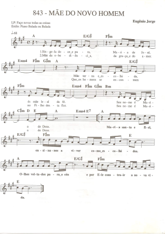 Catholic Church Music (Músicas Católicas) Mãe do Novo Homem score for Keyboard