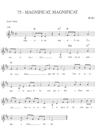 Catholic Church Music (Músicas Católicas) Magnificat Magnificat score for Keyboard