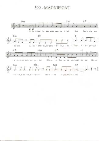 Catholic Church Music (Músicas Católicas) Magnificat score for Keyboard