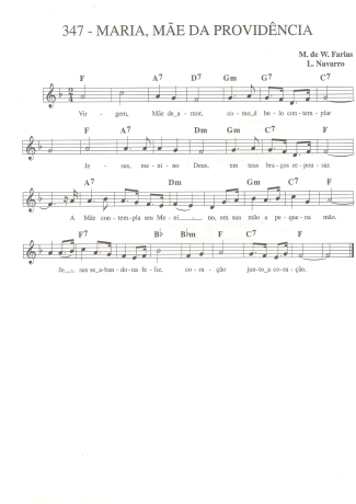 Catholic Church Music (Músicas Católicas) Maria Mãe da Providência score for Keyboard