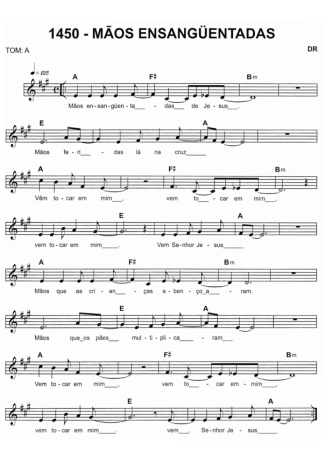 Catholic Church Music (Músicas Católicas) Mãos Ensanguentadas score for Keyboard