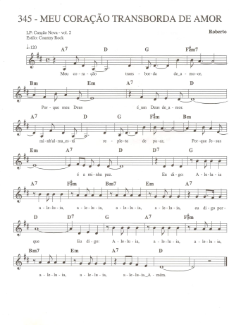 Catholic Church Music (Músicas Católicas) Meu Coração Transborda score for Keyboard