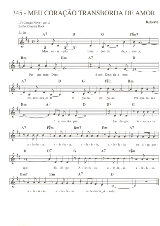 Catholic Church Music (Músicas Católicas) Meu Coração Transborda score for Keyboard