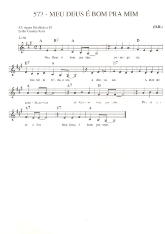 Catholic Church Music (Músicas Católicas) Meu Deus é Bom Pra Mim score for Keyboard