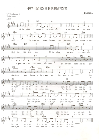Catholic Church Music (Músicas Católicas) Mexe e Remexe score for Keyboard