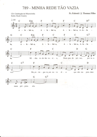 Catholic Church Music (Músicas Católicas) Minha Rede Tão Vazia score for Keyboard
