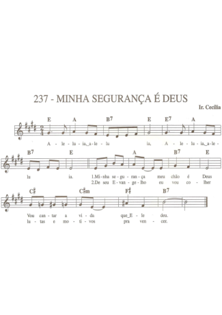 Catholic Church Music (Músicas Católicas) Minha Segurança é Deus score for Keyboard